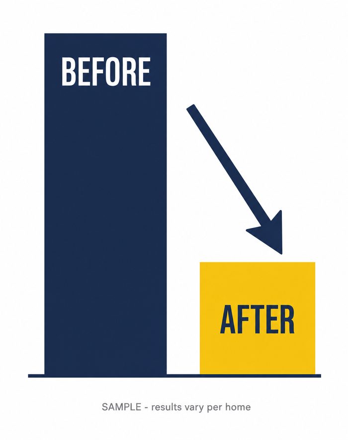 Watts Up graphic — bill before and after